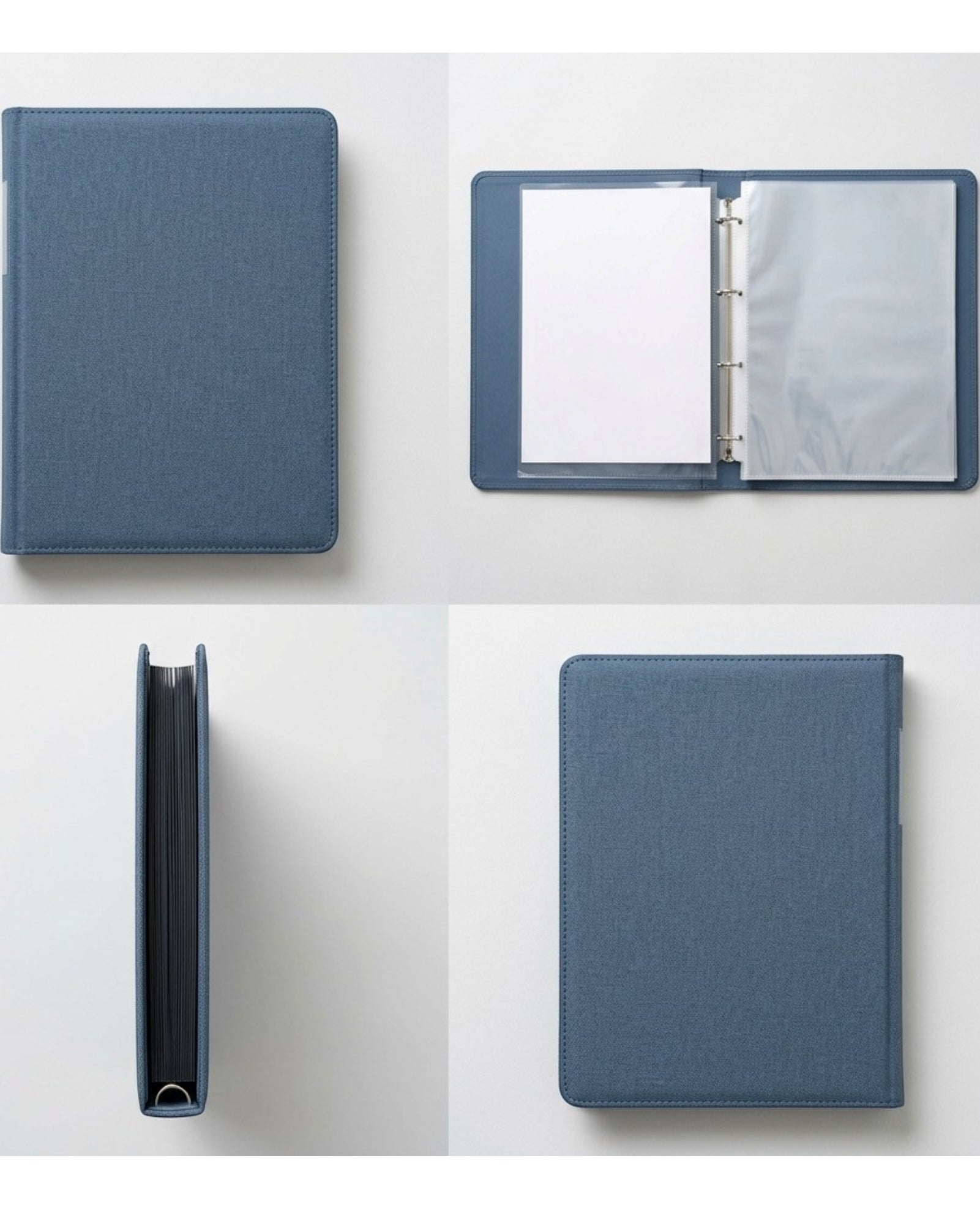 Wvkfb Document Storage Album A4 60 Pockets Slate Blue