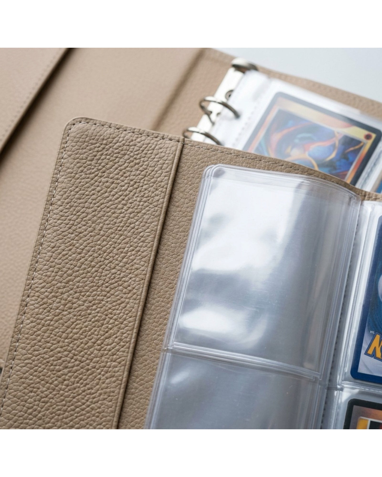 Wvkfb Photo Card Binder 4-Pocket Sleeves 160 Slots Beige