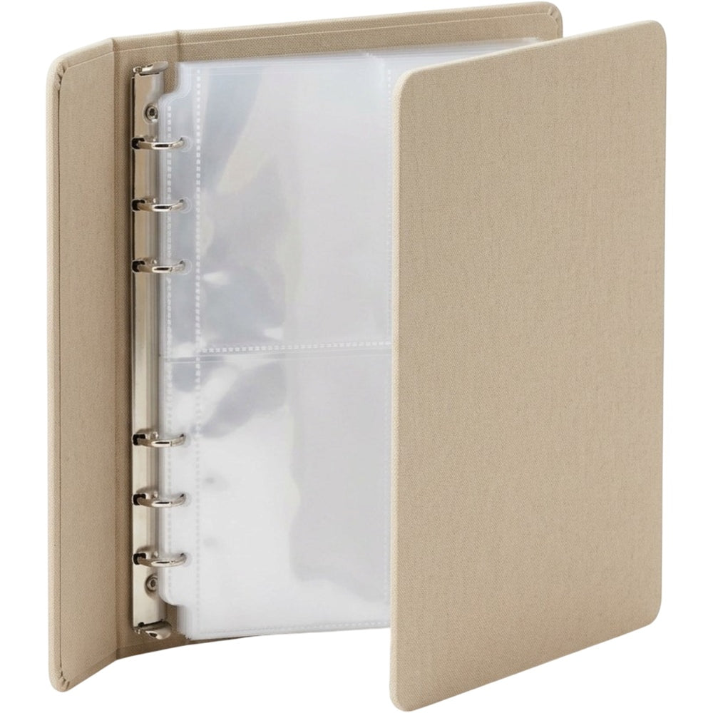 Wvkfb Photo Card Binder 4-Pocket Sleeves 160 Slots Beige
