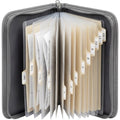 Wvkfb Receipt Organizer Album 12 Dividers Zipper Closure Gray
