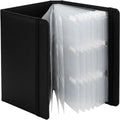 Wvkfb Coupon Storage Album Accordion Pockets 24 Sections Black