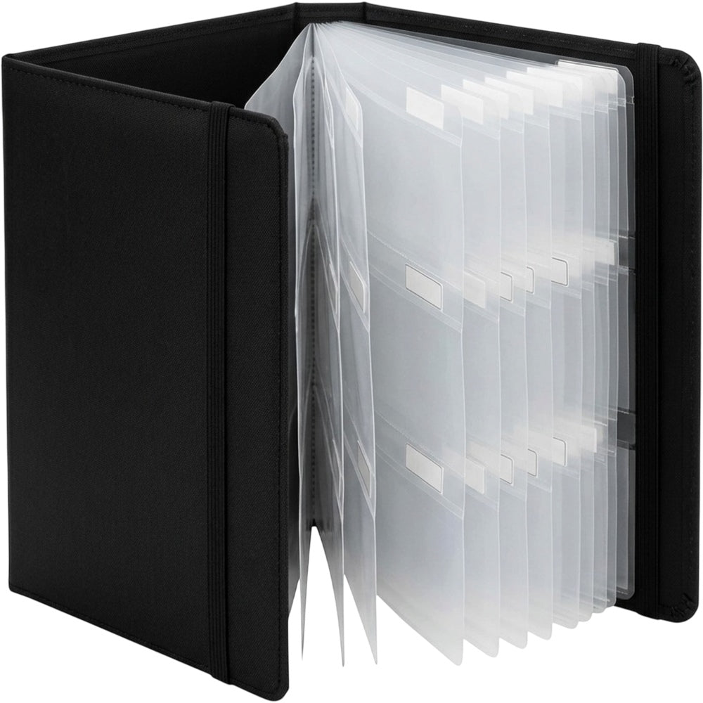 Wvkfb Coupon Storage Album Accordion Pockets 24 Sections Black