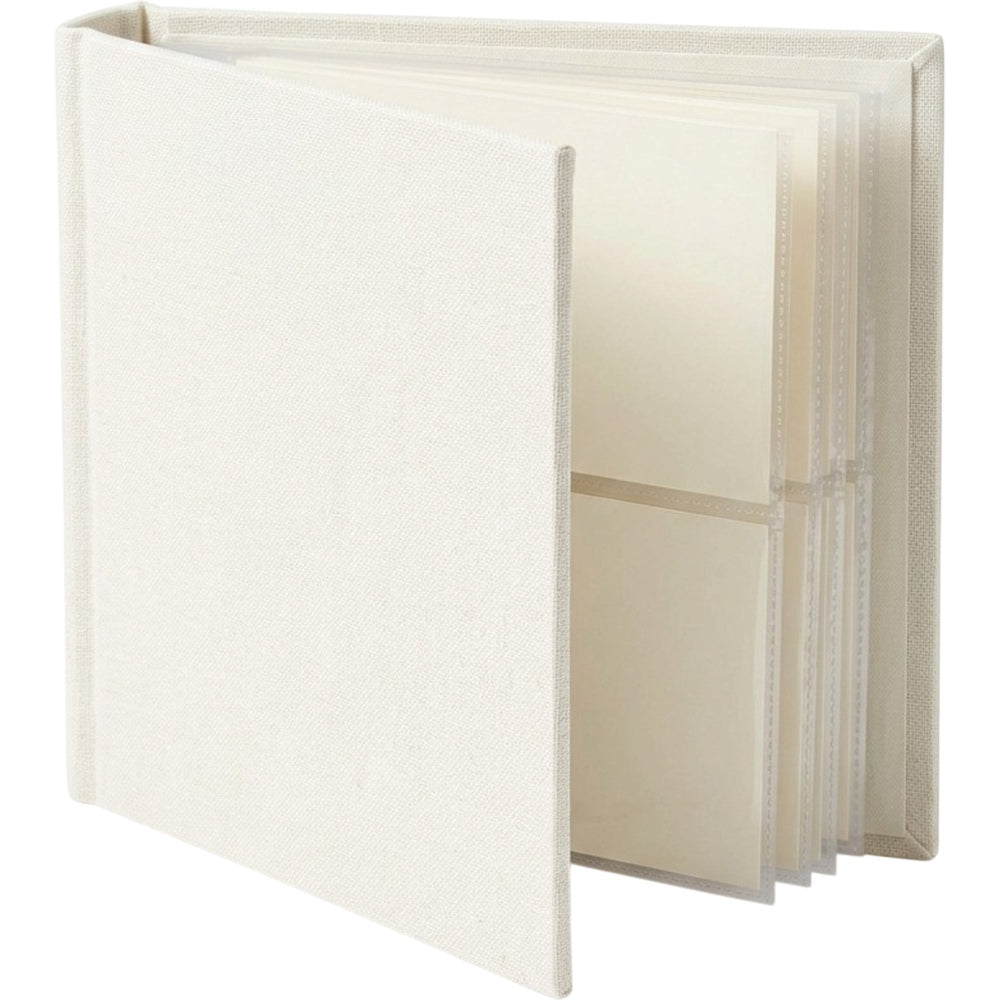 Wvkfb Photo Storage Album Linen Cover 200 Pockets Warm White