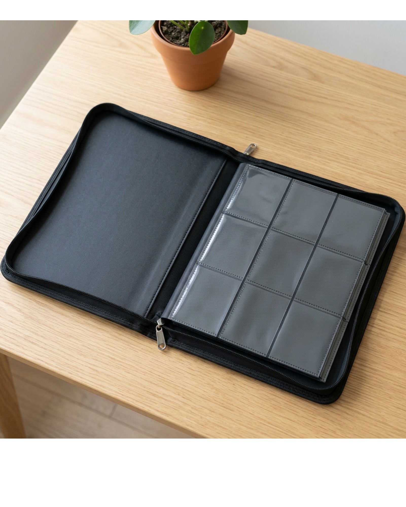 Wvkfb Nine Pocket Zip Card Binder Black - Lifestyle view