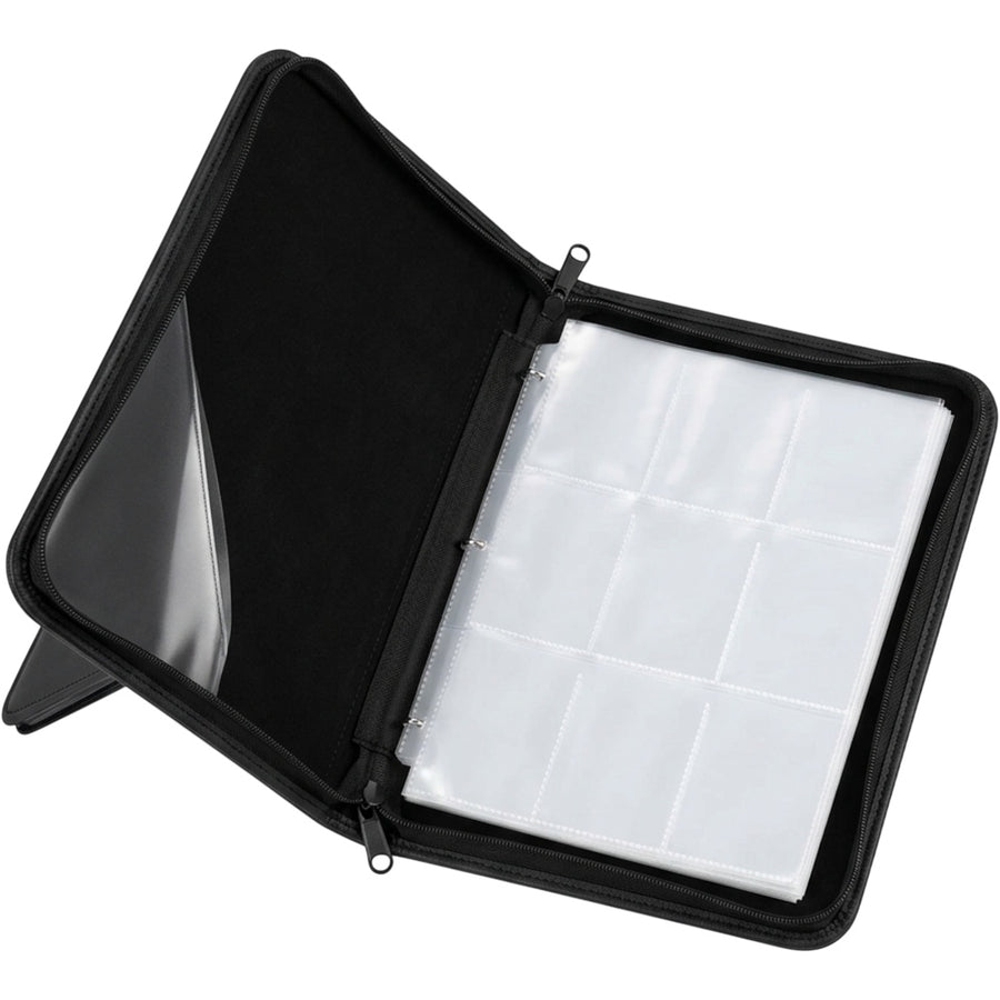 Wvkfb Nine Pocket Zip Card Binder Black