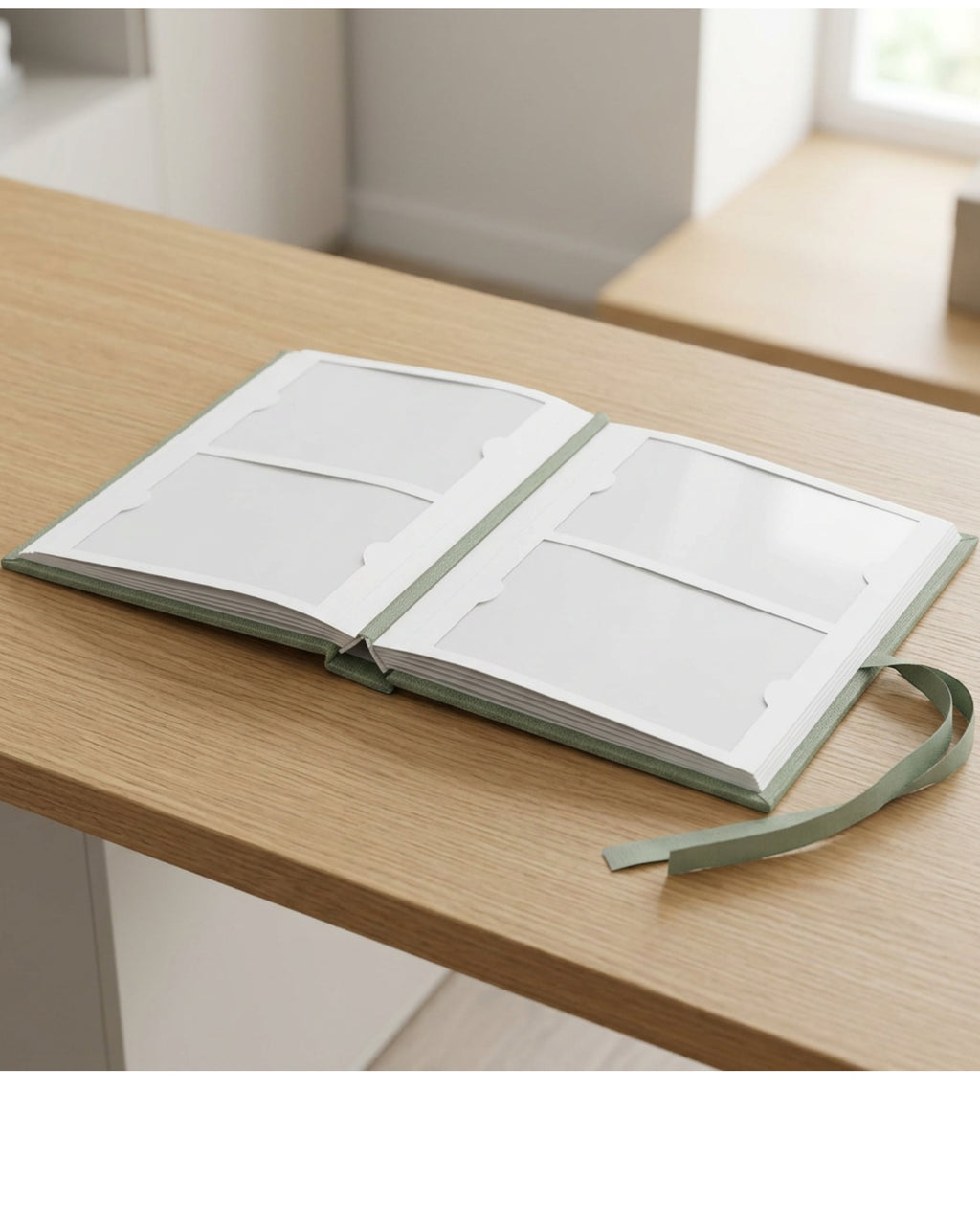 Wvkfb Slip In Photo Pocket Album Sage Linen - Lifestyle view